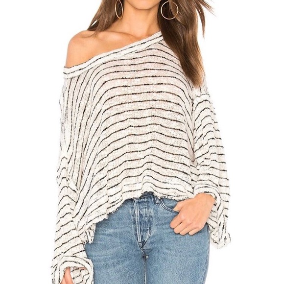 Free People Tops - FREE PEOPLE Hacci Island Girl Stripe T Shirt